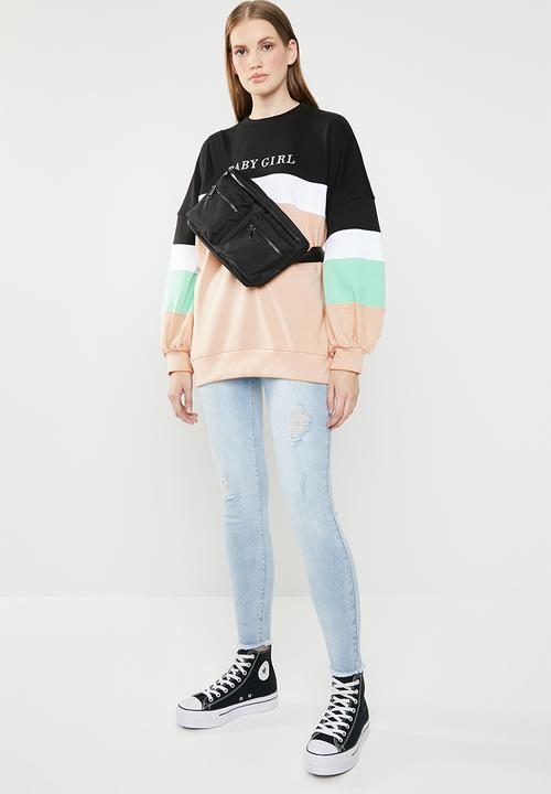 Missguided - Baby girl colour block sweat - multi
