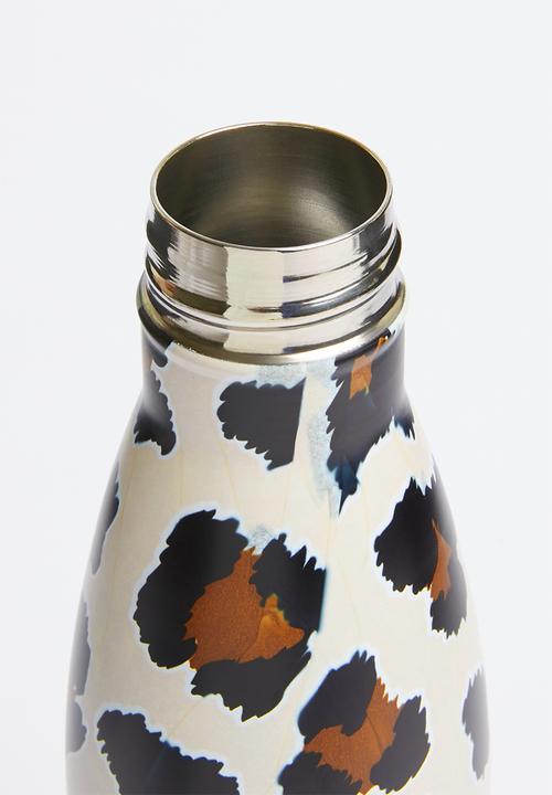 Typo - Metal drink leopard bottle - multi