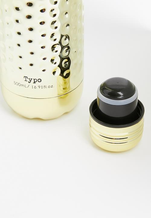 Typo - Premium metal drink bottle - gold