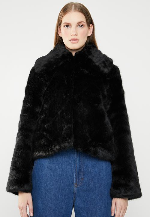 STYLE REPUBLIC - Faux fur jacket - black