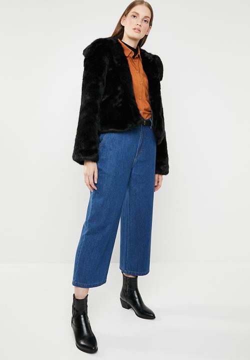 STYLE REPUBLIC - Faux fur jacket - black