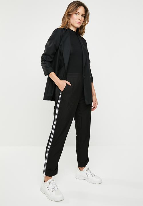 STYLE REPUBLIC - Racing stripe trouser - black