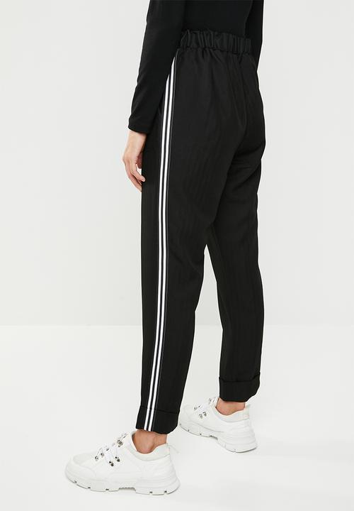STYLE REPUBLIC - Racing stripe trouser - black