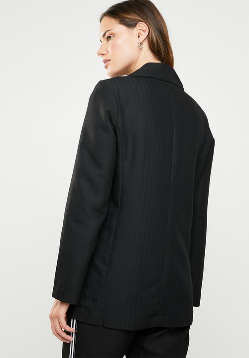 STYLE REPUBLIC - Longer length double breasted blazer - black