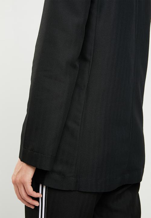 STYLE REPUBLIC - Longer length double breasted blazer - black