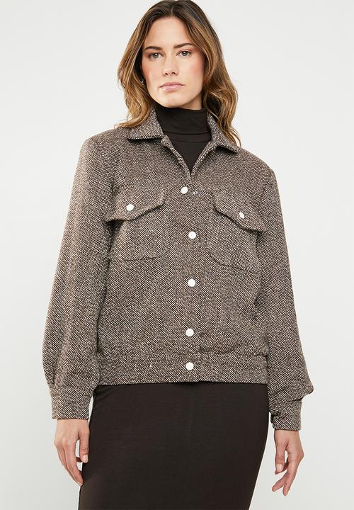 STYLE REPUBLIC - Textured jacket - brown