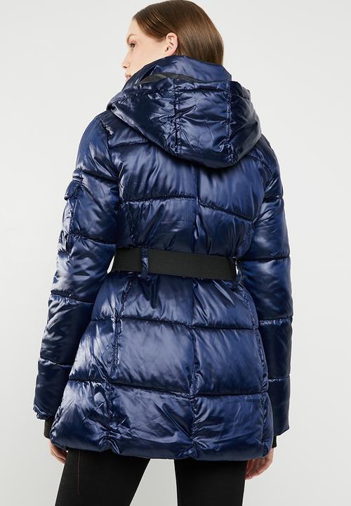 STYLE REPUBLIC - Longline hooded puffer jacket - navy