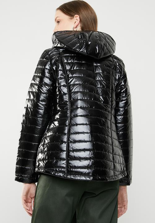 STYLE REPUBLIC - Wet-look puffer jacket - black