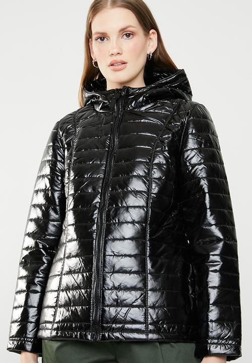 STYLE REPUBLIC - Wet-look puffer jacket - black