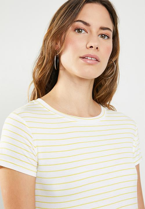 Cotton On - The baby tee - yellow & white 