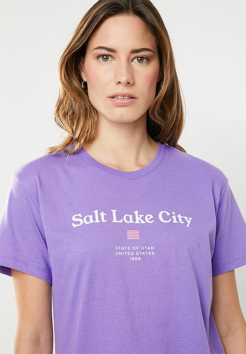 Cotton On - Tbar fox graphic tee salt lake city - purple
