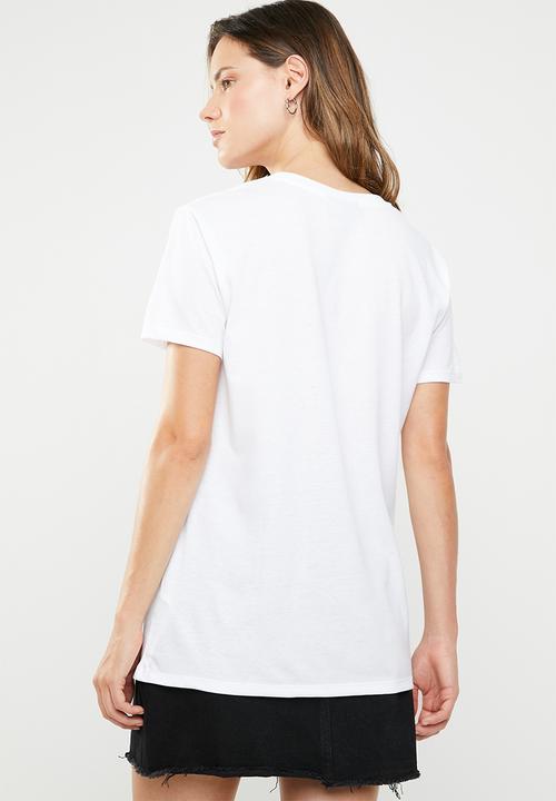 Cotton On - Tbar fox graphic tee rolling stones - white