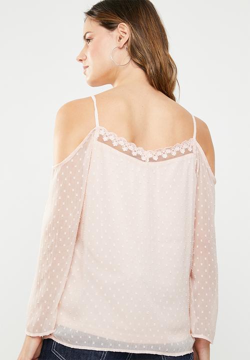 ONLY - Darling cold shoulder 3/4 top - neutral