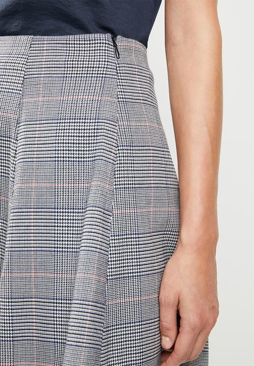 ONLY - Sophie check neo skirt - grey