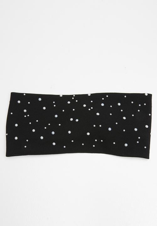 STYLE REPUBLIC - Pearl detail headband - black