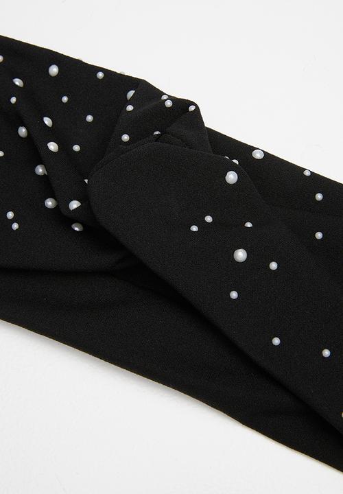 STYLE REPUBLIC - Pearl detail headband - black
