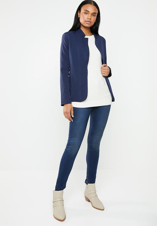 edit - Notch neck blazer - navy