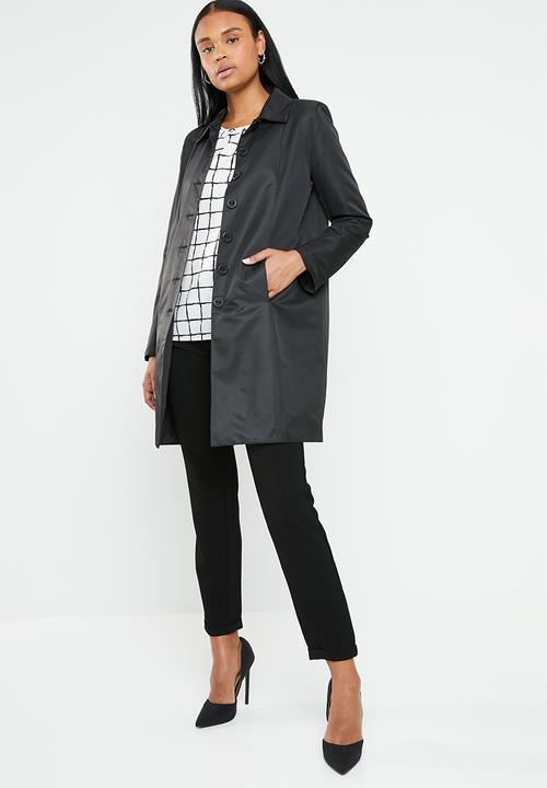 edit - Classic car coat - black