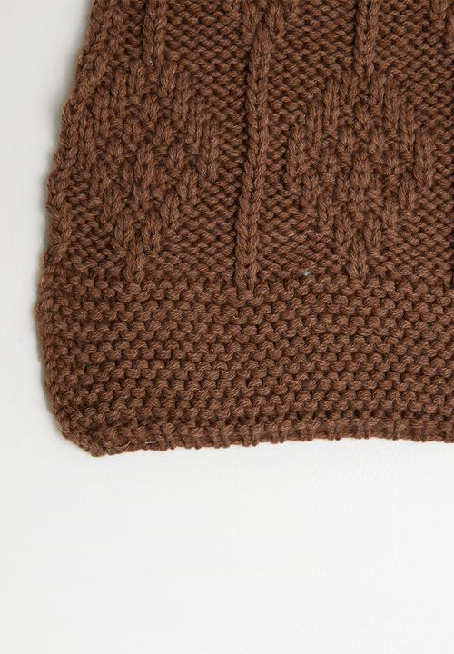 Superbalist - Chunky knit scarf - brown 