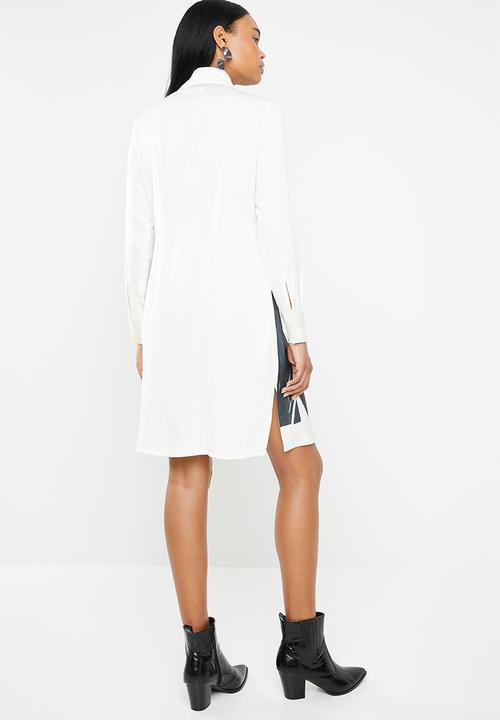 DAVID by David Tlale - Bathabile shift shirt dress - cream 