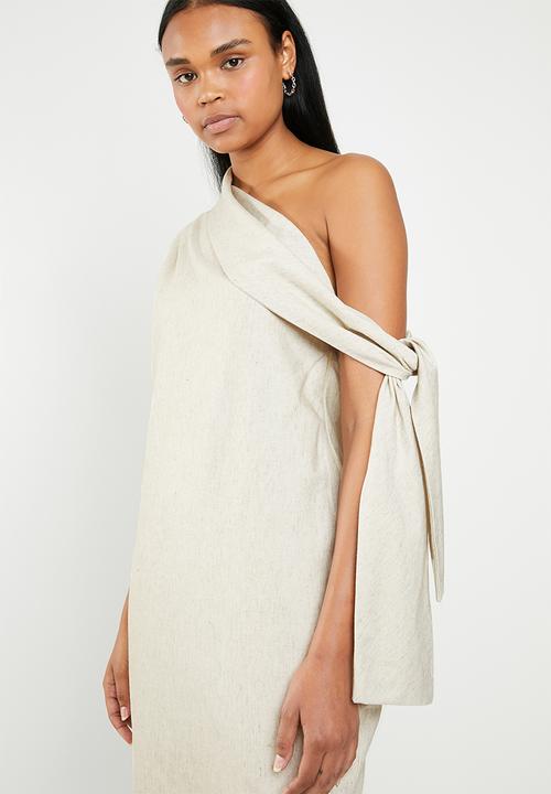 DAVID by David Tlale - Winnie foldover dress - beige 
