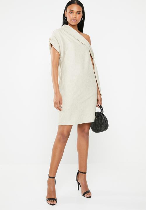 DAVID by David Tlale - Winnie foldover dress - beige 
