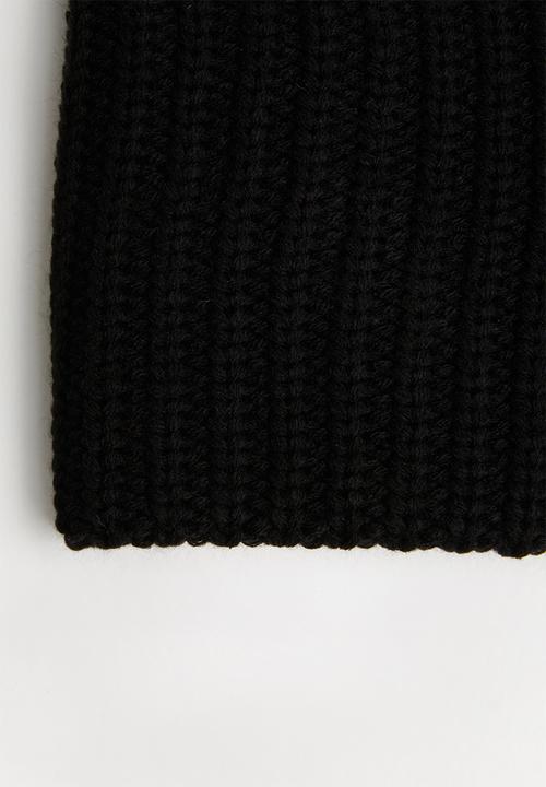 Superbalist - Ribbed knit snood - black