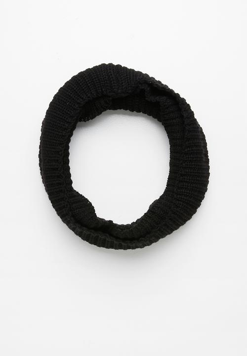 Superbalist - Ribbed knit snood - black