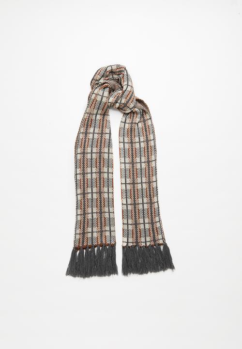 Superbalist - Check scarf with tassels - multi