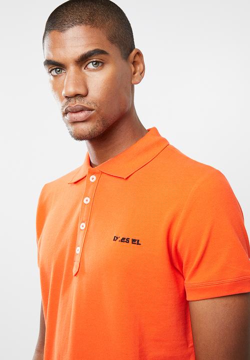 Diesel  - Heal broken short sleeve polo - orange