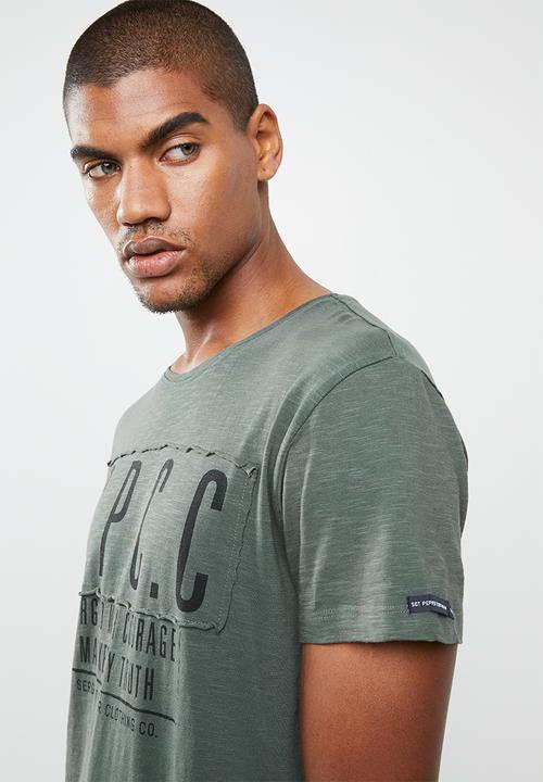 S.P.C.C - Slub logo tee - green