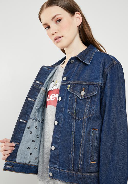 Levi’s® - Levi's® X Peanuts Ex-Boyfriend trucker jacket - blue