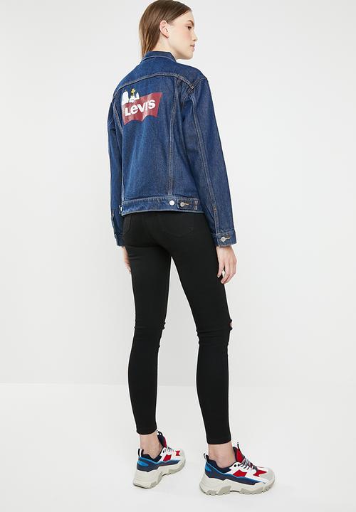 Levi’s® - Levi's® X Peanuts Ex-Boyfriend trucker jacket - blue