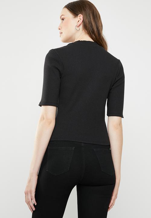 Levi’s® - Rib slim tee cropped - black