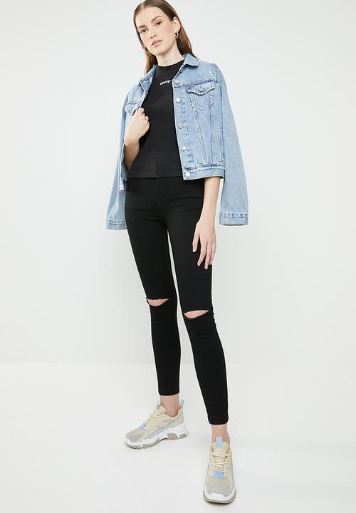 Levi’s® - Rib slim tee cropped - black