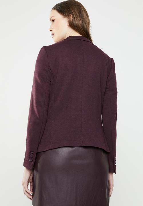 Vero Moda - Julia long sleeve blazer - burgundy