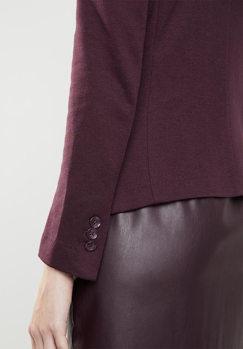 Vero Moda - Julia long sleeve blazer - burgundy