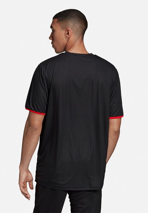 adidas Performance - Tan rev short sleeve jersey tee - black & red