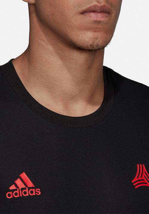 adidas Performance - Tan rev short sleeve jersey tee - black & red