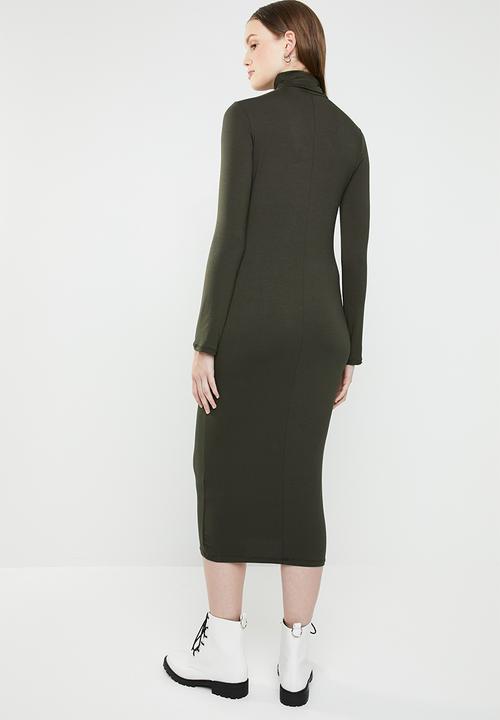 Superbalist - Poloneck bodycon - khaki