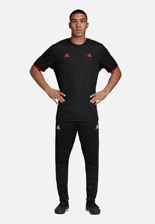 adidas Performance - Tan rev short sleeve jersey tee - black & red