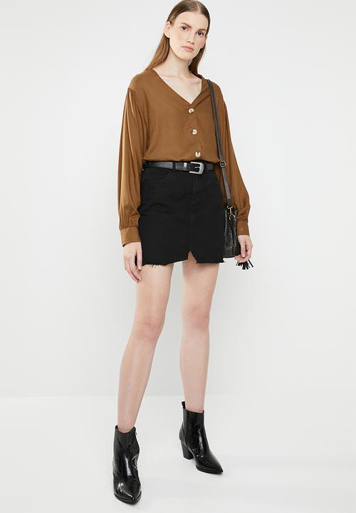 Superbalist - Button front blouse - brown