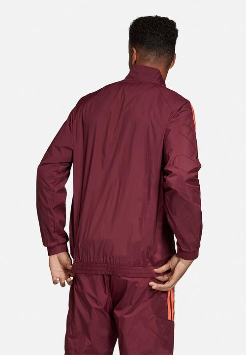 adidas Originals - Flames RK woven track top - burgundy