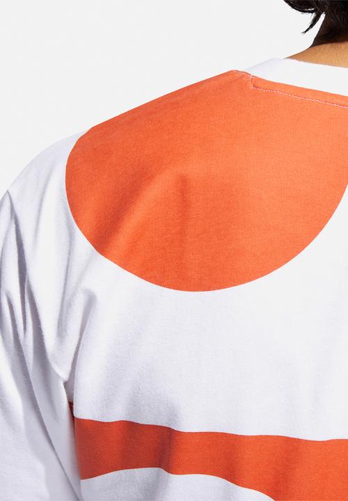 adidas Originals - Big Adi short Sleeve crew tee - orange & white 