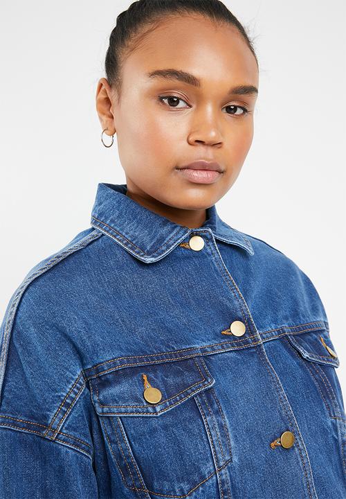 Superbalist - Tia oversize denim jacket - blue