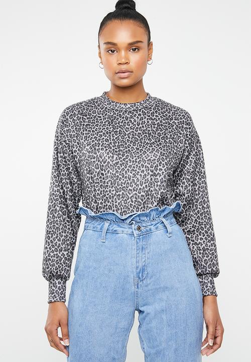 Superbalist - Animal sweat top - grey