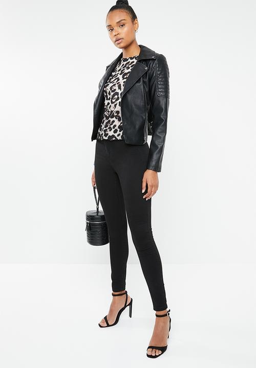 Superbalist - button detail top - Leopard Print