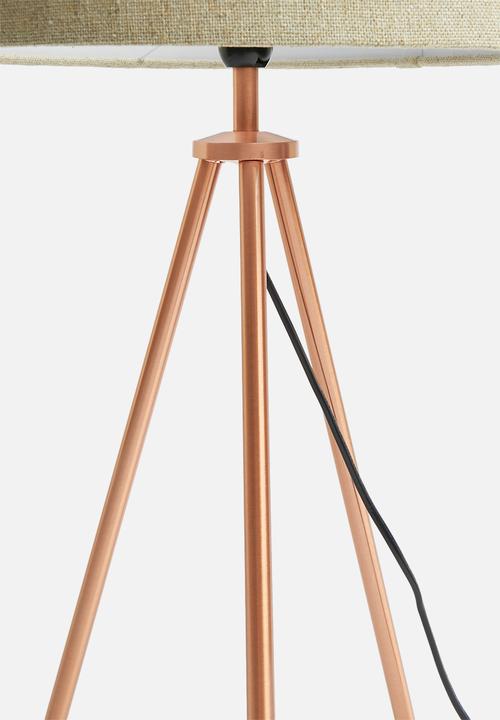 Sixth Floor - Tri table lamp - copper/natural
