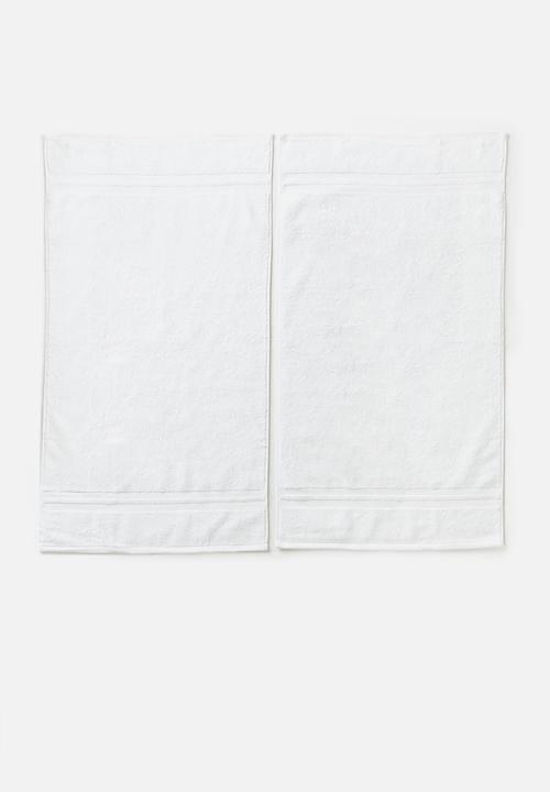 Club Classique - Grace hand towel set of 2 - white
