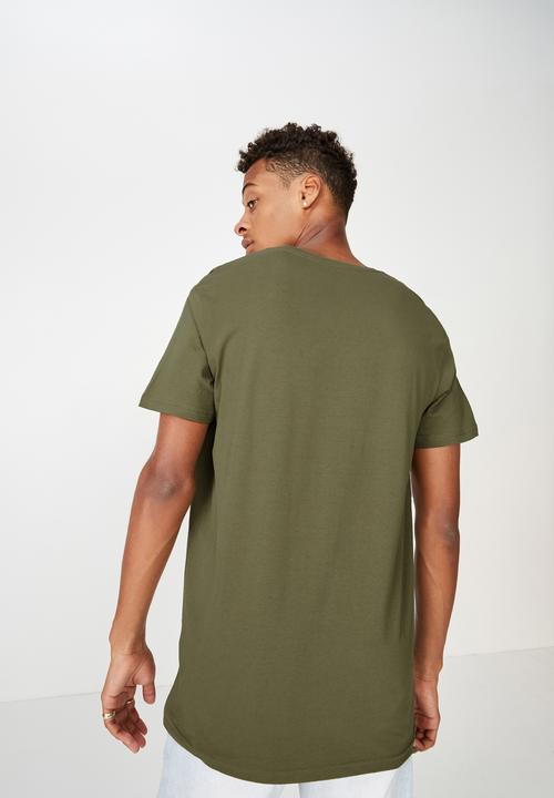 Cotton On - Essential short sleeve vee neck  - khaki